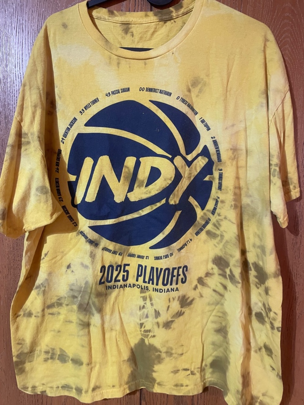 INDY 2025 Playoffs Tie-Dye Tee - Yellow & Black
